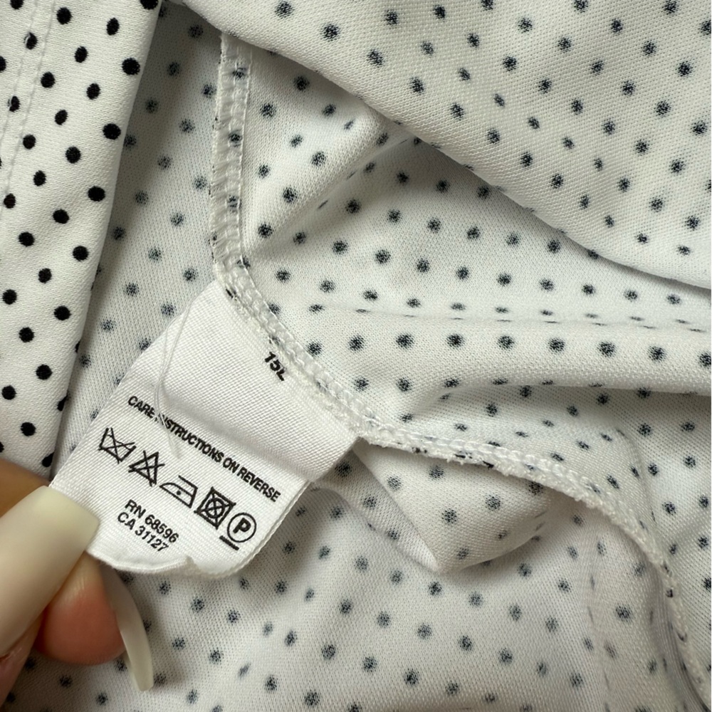 DKNY Tank Top Small Black & White Polka Dots - Picture 6 of 7
